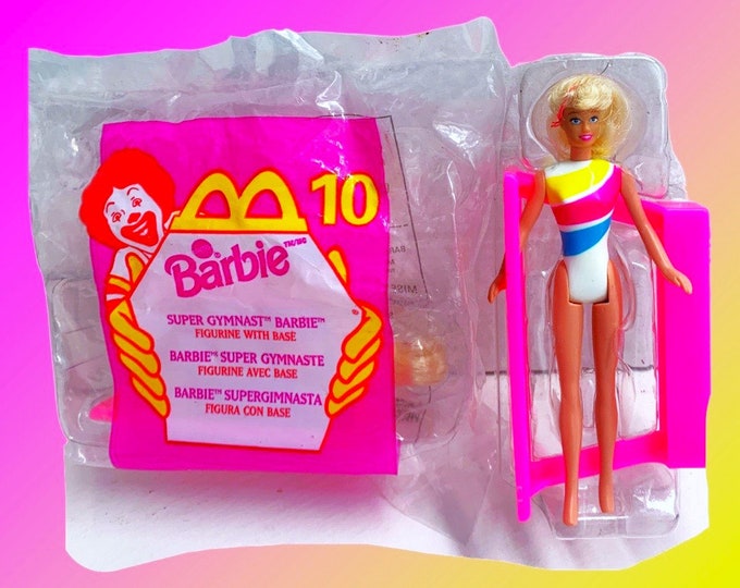 Super Gymnast Barbie 1999 Toy (Cake Topper, Birthday Gift)