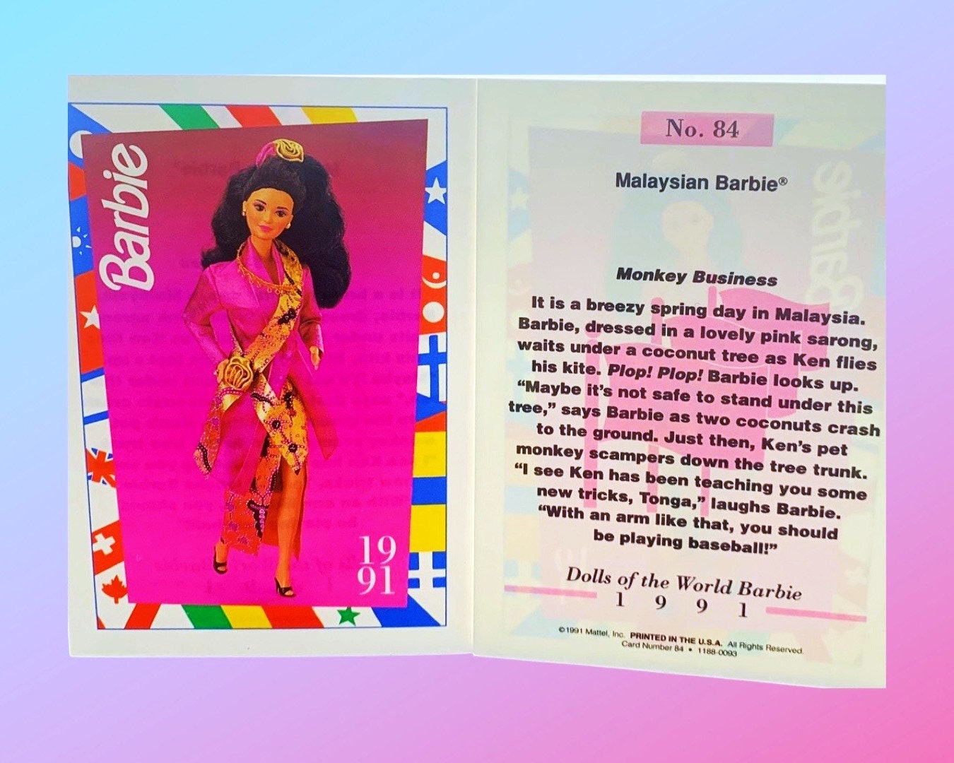 Barbie 1991 Fashion Cards 1990 91 4 by 5 inch