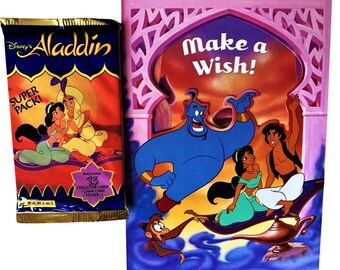 Birthday Card Aladdin with Super Trading Card Pack (1993)