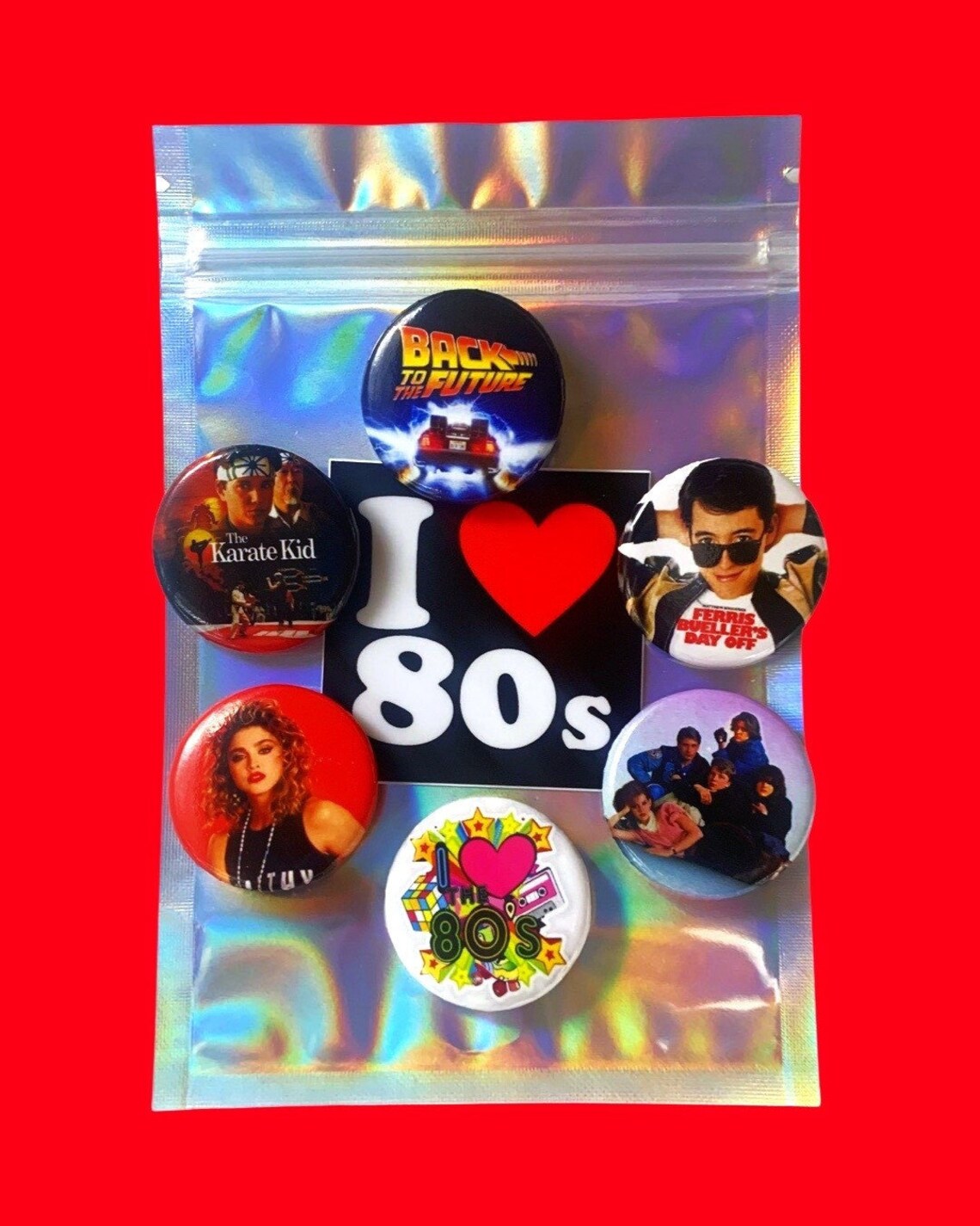 80s (six) Pack Button Bundle - Etsy