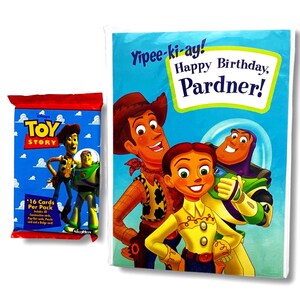 Tarjeta de cumpleaños Toy Story con paquete de tarjetas coleccionables (1995)
