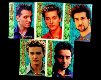 NSYNC 5 Trading Sticker Card Set