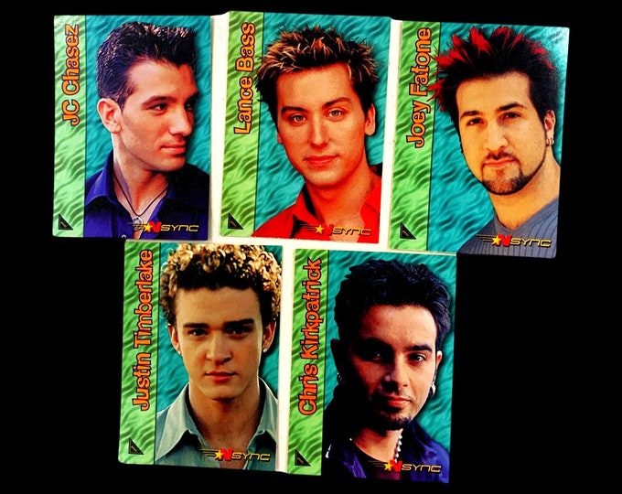 NSYNC 5 Trading Sticker Card Set, Stocking Stuffers, NSYNC, Justin Timberlake