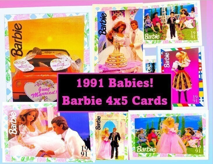 Barbie 1991 Fashion Cards 1990 91 4 by 5 inch