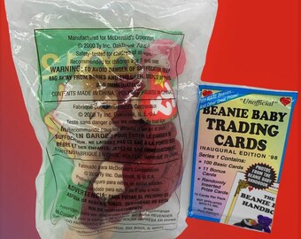 Schweetheart the Orangutan Beanie Baby (2000) with Sealed Trading Card Pack