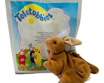 Pluszowa zabawka Teletubisie Królik do przypięcia — Burger King Kids Meal (1998)