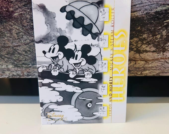 Mickey Mouse, Ferdy and Morty, Mickey's Steam Roller, 2003 Disney Treasures Trading Card