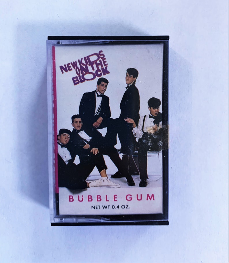 New Kids Mini Bubble Gum Cassettes Choose 10 Group Purp/White