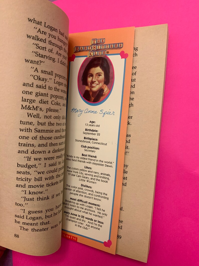 BabySitters Club Books with Collectible Bookmarks Inside Etsy