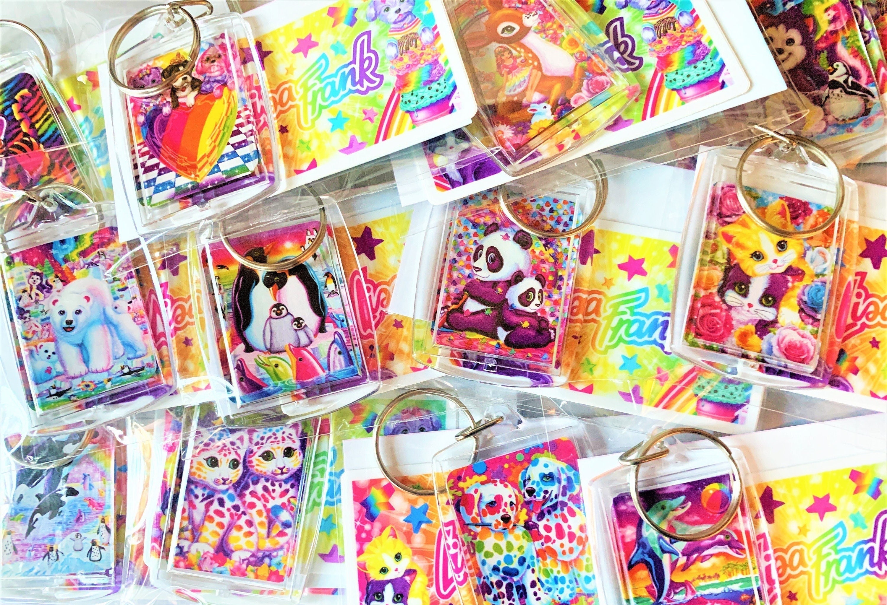 Lisa Frank Keychains 90 s Inspired Choose One Party Favors