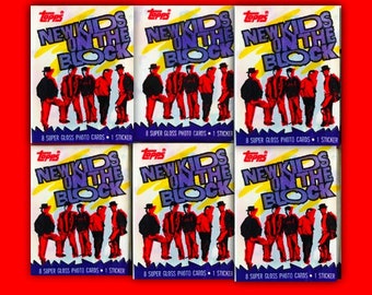 NKOTB Trading Card Pack, New Kids on The Block 1989 Topps NKOTB trading cards, 90s gifts