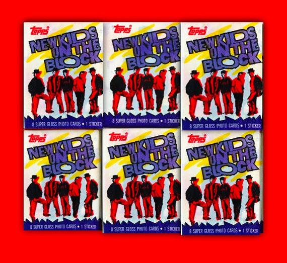 NKOTB Trading Card Pack, New Kids on the Block 1989 Topps NKOTB