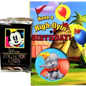 Birthday Card Dumbo con Disney Trading Card Pack (1992)