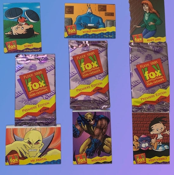 Fox Kids Network 1995 Trading Card Pack - Etsy