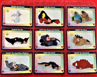 Beanie Baby (1998) Inaugural Edition Trading Cards - Choose One #55 to #111