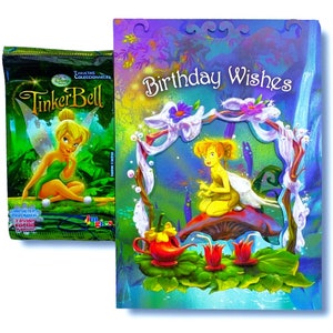 Tarjeta de cumpleaños Campanita con (Paquete de Cartas Coleccionables en Español)