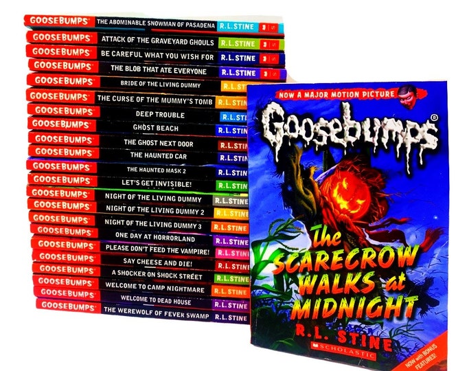 GOOSEBUMPS Remake Paperbacks, Orange/Black Spines You Choose the Scare! R.L Stine's Books, Kids Horror