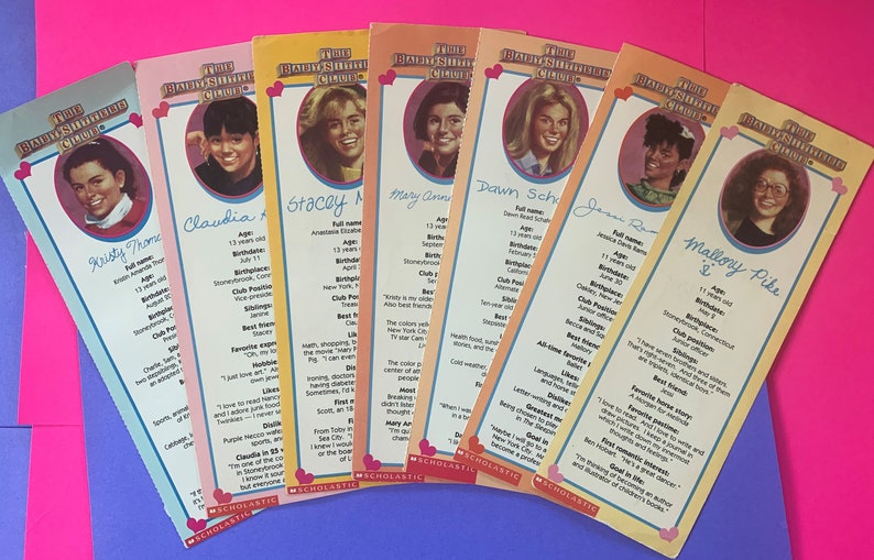 BabySitters Club Books with Collectible Bookmarks Inside Etsy
