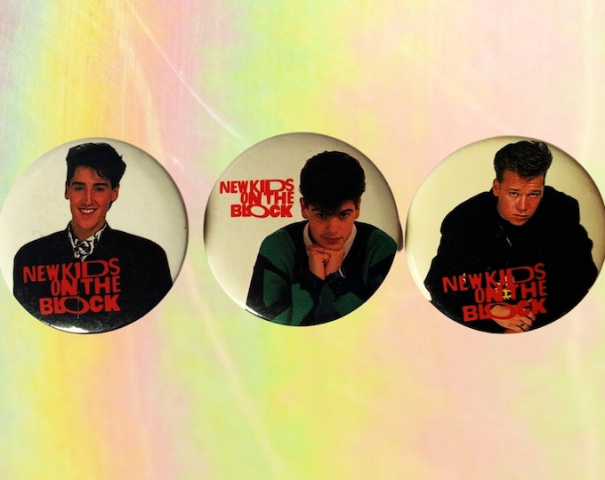 NKOTB (Three Pack Gift Set) 1.5 Inch Pin-back Buttons, NKOTB Fan Gift