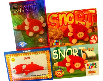 Snort the Bull Beanie Teenie Ty Baby Trading Card - You Pick