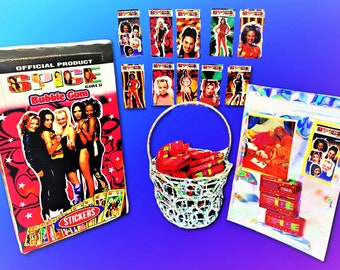 1997 Spice Girls Stickers - (3 Bubble Gum Pieces plus Movie Sticker per Pack)