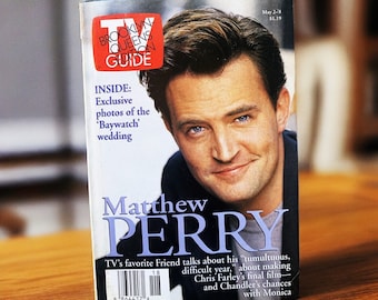 TV Guide 1998 Preowned, Matthew Perry, Friends, 90s TV Nostalgia