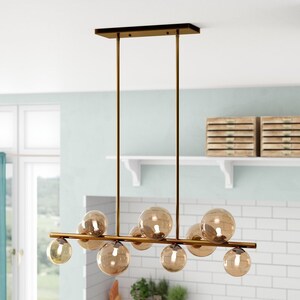 Handmade chandelier 10 LED light bulbs bronze chandelier gold colored glass chandelier for big rooms royal 10 lights