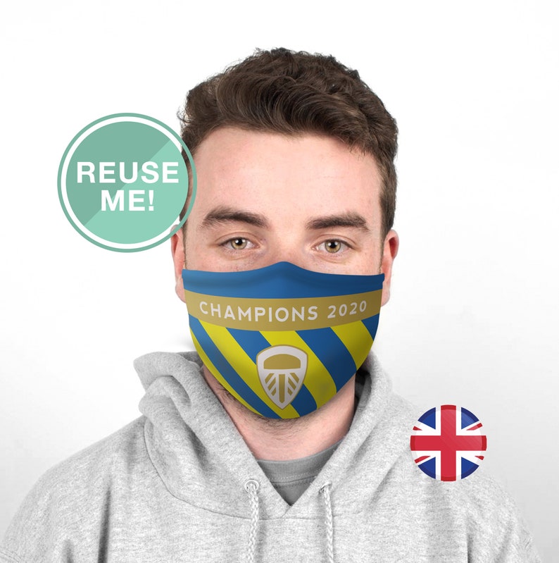 Inspired by Leeds Champions Mask Mens Mask Football Face Etsy