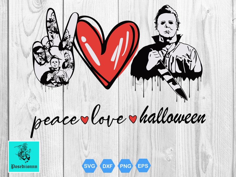 Download Peace Love Halloween SVG / Michael Myers Svg / Peace Love ...
