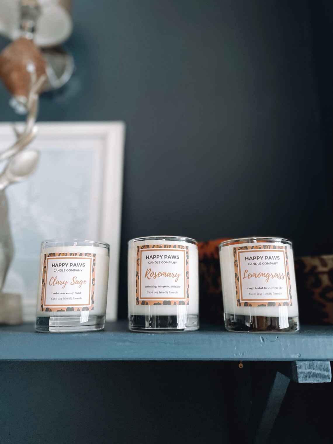 Rosemary Petfriendly Candle Natural Vegan Non Toxic Etsy