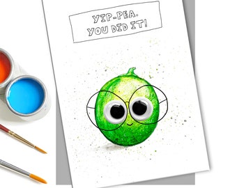 Well Done | Yip-Pea | You Did it | Congratulations Card | Graduation, GCSE and Passing exams