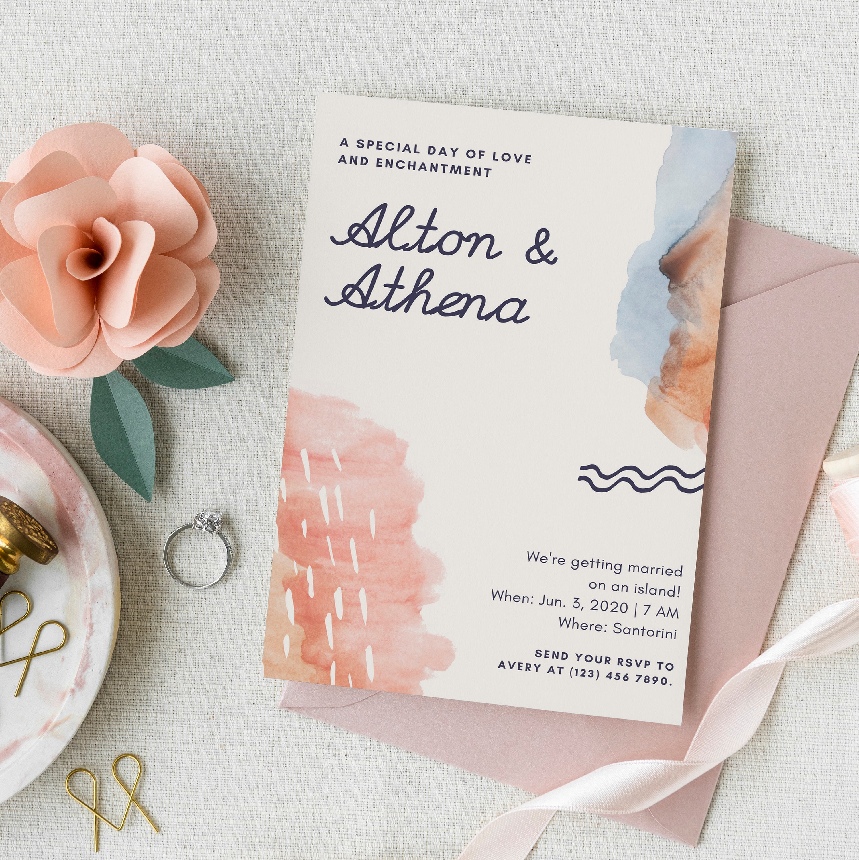 Aesthetic Wedding Invitation Card Premium Printable Custom - Etsy