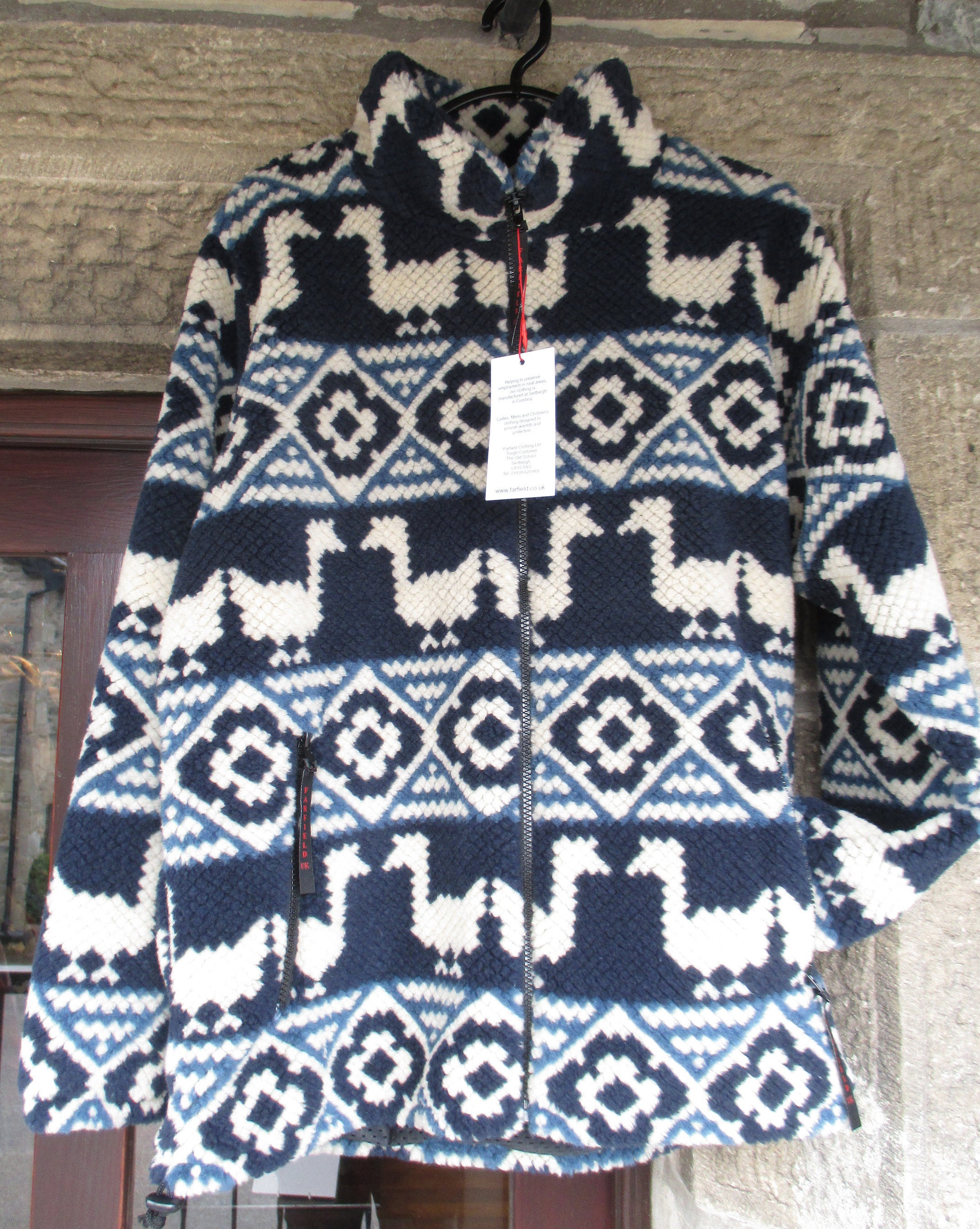 Shaker Geese Lined Fleece Jacket by Farfield Clothing, Made in the