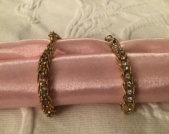 A Pair of Vintage Rhinestone Bracelets