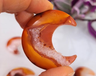 Red Carnelian CRESCENT MOONS