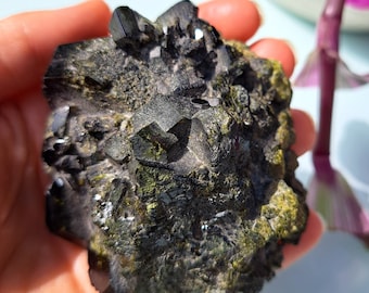 Raw Epidote Cluster