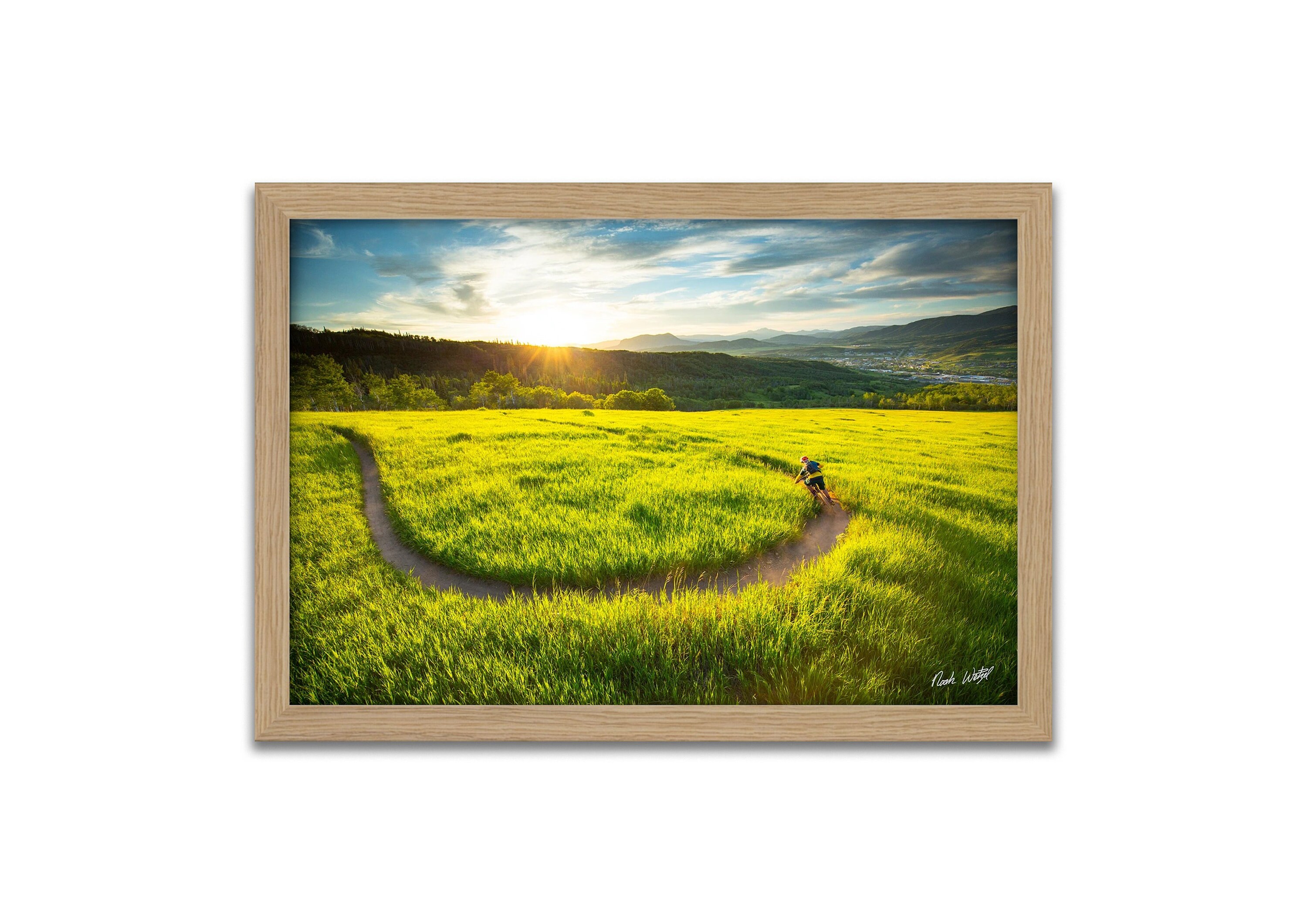 Mountain bike wall art photography printSunset Singletrack | Etsy