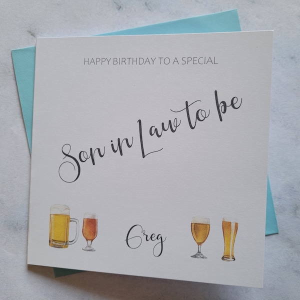 Son in Law Birthday Card - Etsy UK