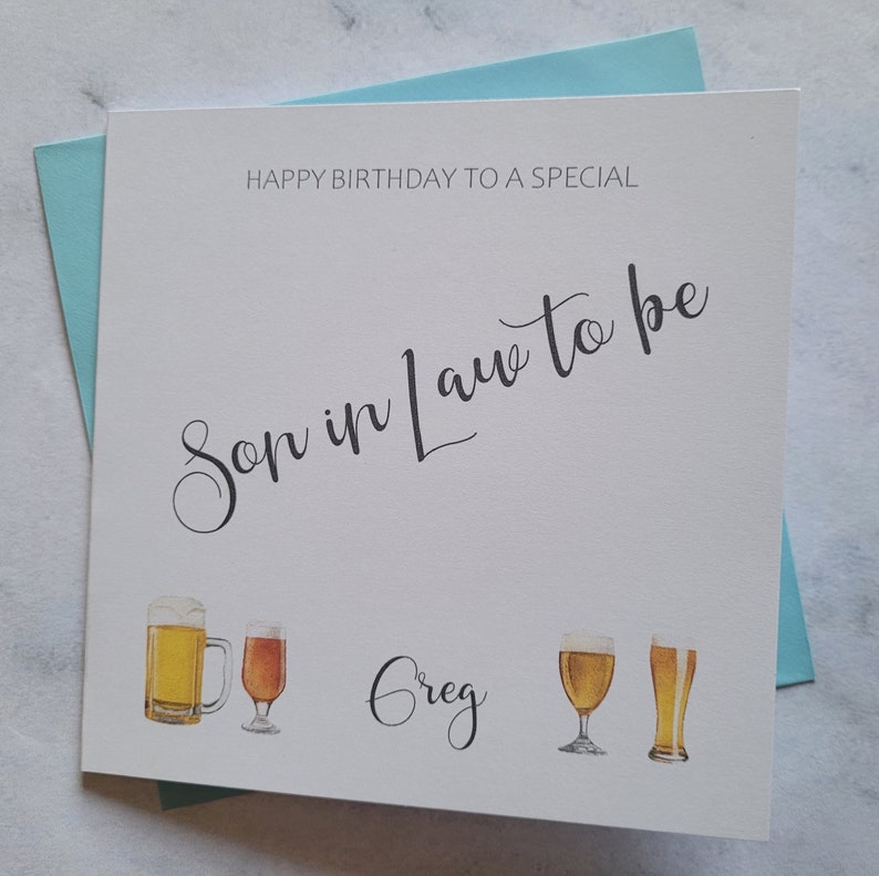 Personalised Son in Law to Be Birthday Card, Happy Birthday Card ...