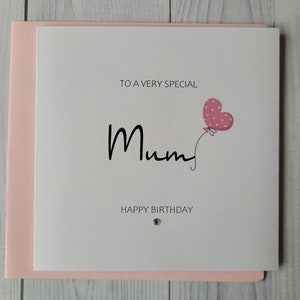 Personalised Mum Birthday Card, Happy Birthday Card, Customised Birthday Card, Custom Greetings Card