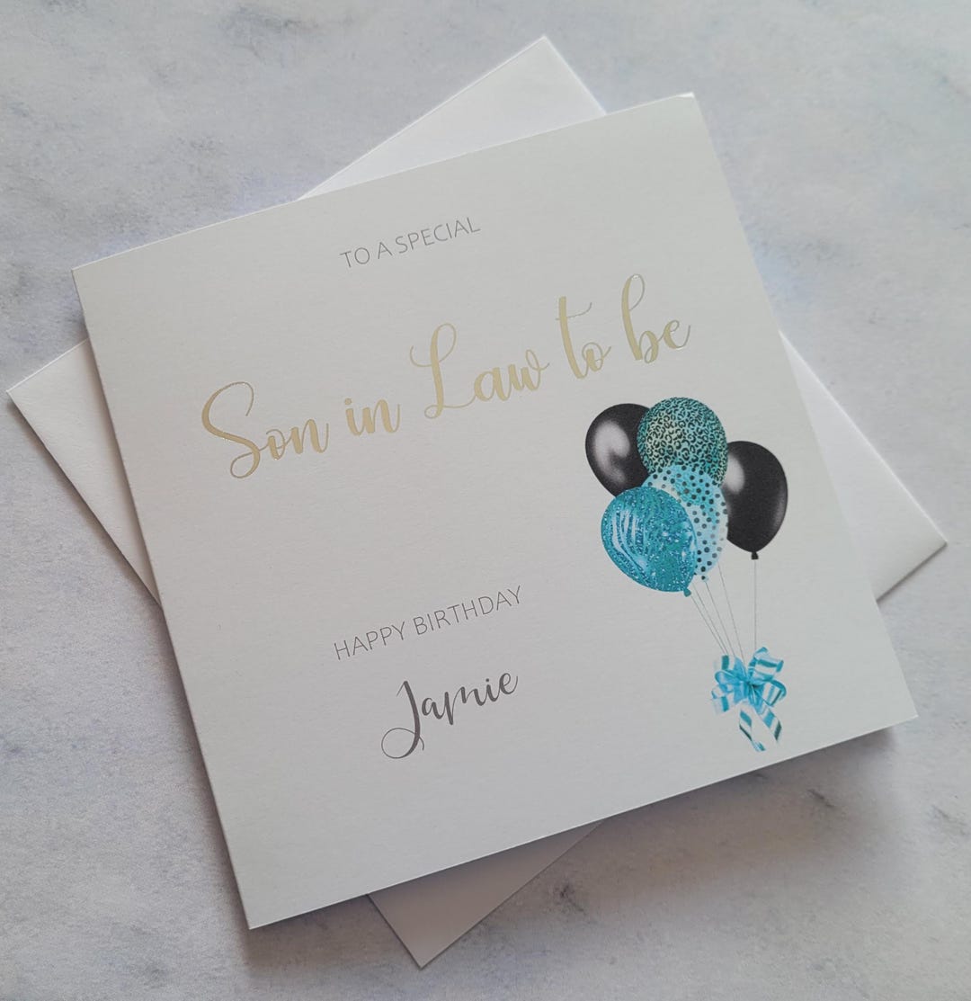 Personalised Son in Law to Be Birthday Card, Happy Birthday Card ...