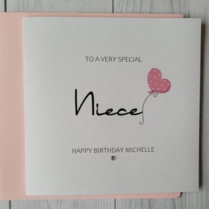 Personalised Niece Birthday Card, Happy Birthday Card, Customised Birthday Card, Custom Greetings Card