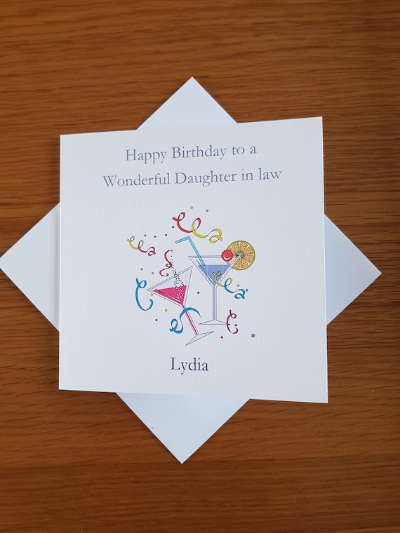 Compra Tarjeta De Cumpleaños Con Copa De Champán Vino Blanco