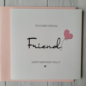 Personalised Friend Birthday Card, Happy Birthday Card, Customised Birthday Card, Custom Greetings Card