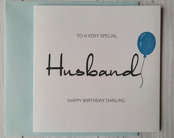 Personalized Husband Birthday Card: Custom Greetings
