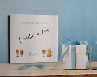 Personalized Brother in Law Birthday Card: Birthday Beers Design