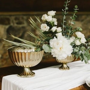 Gold Scallop Compote for Wedding Floral Centerpieces