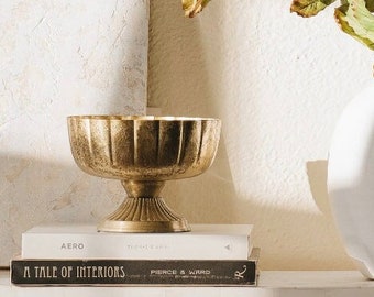 Gold Compote Vase for Wedding Centerpieces | Pedestal Bowl Reception Decor