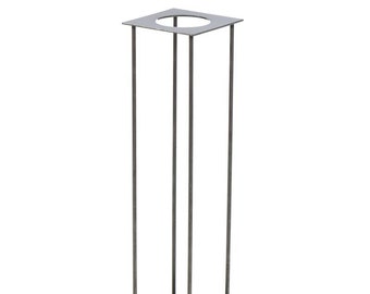 Elevated Silver Metal Wedding Centerpiece Stand | Harlow Stand Modern Wedding Reception Decor | Wedding Altar Pedestal