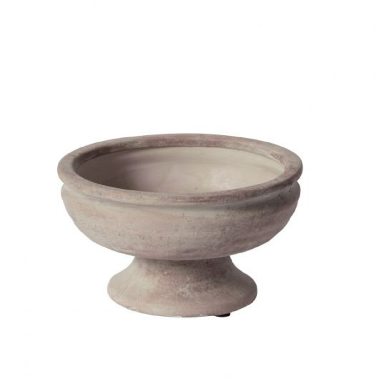 Whitewashed Ceramic Compote Bowl Boho Wedding Centerpiece Winnie